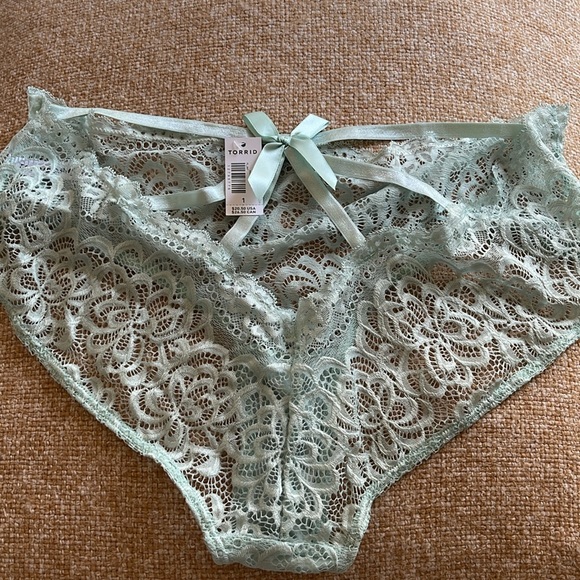 CLOSET FLASH SALE! $5 NWT! 1X torrid Curve Simply Lace Hipster Bow Cage Back - Picture 3 of 6
